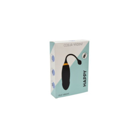 HAPPY, Un Œuf vibrant long USB avec télécommande, dans un silicone médical doux et lisse
